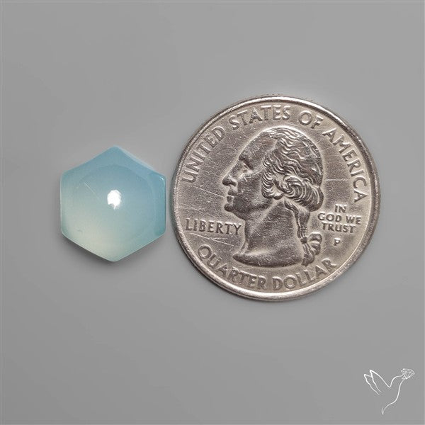 Aqua Chalcedony Hexagon