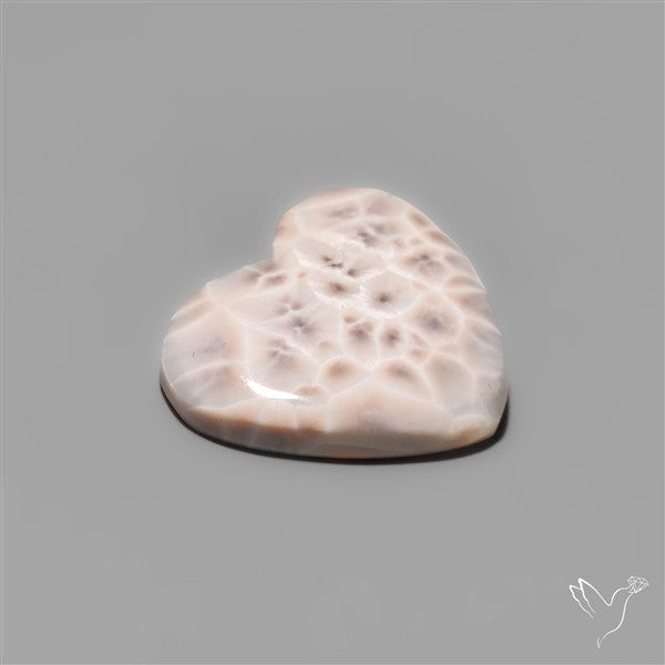 Thomsonite Heart Carving (Pink Larimar)