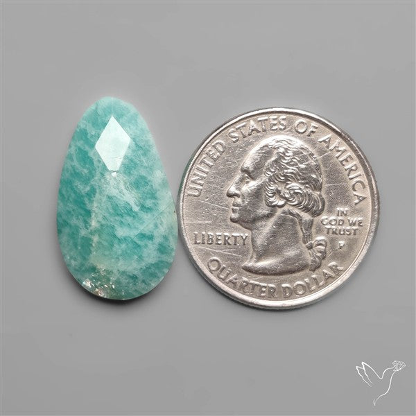 Checkerboard Cut Flashy Peruvian Amazonite