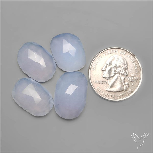 Rose Cut Namibian Chalcedonies Lot