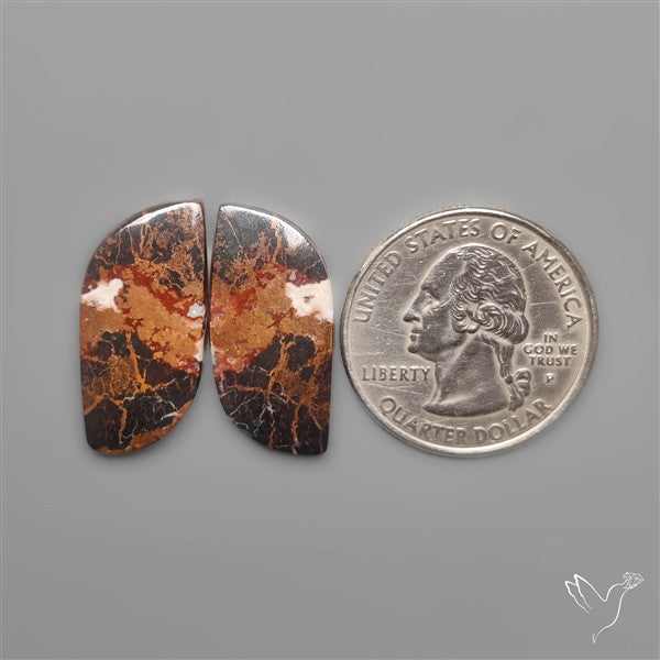 Native Copper Cabochons Pair