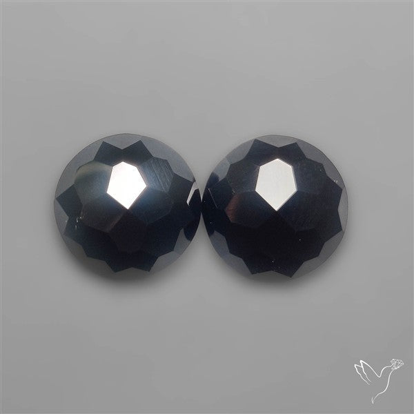 Checker Cut Black Onyx Pair