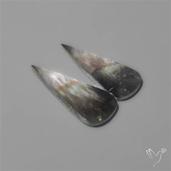 Rainbow Tahitian Black Mother Of Pearls Pair