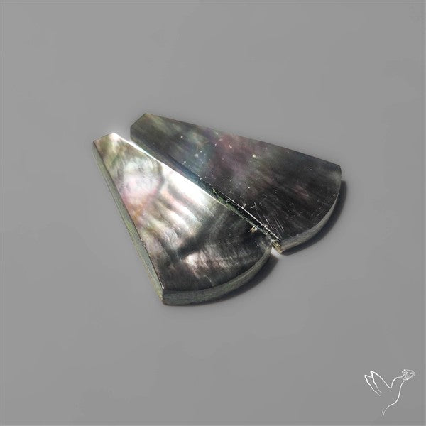 Rainbow Tahitian Black Mother Of Pearls Pair