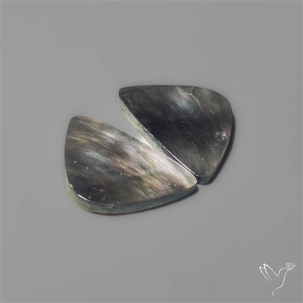 Rainbow Tahitian Black Mother Of Pearls Pair
