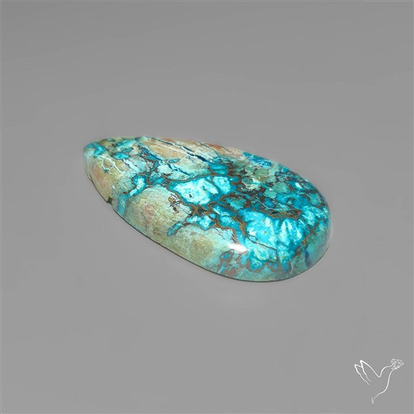 Azurite with Shattuckite and Cuprite Cabochon