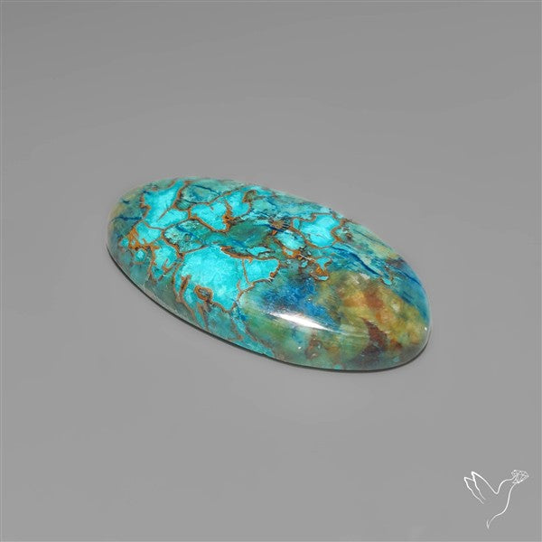 Azurite with Shattuckite and Cuprite Cabochon