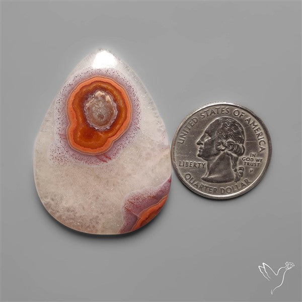 Selected Botryoidal Seam Agate Cabochon
