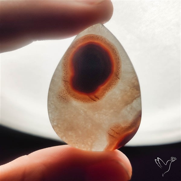Selected Botryoidal Seam Agate Cabochon