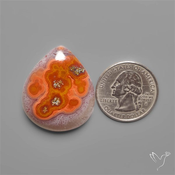 Selected Botryoidal Seam Agate Cabochon