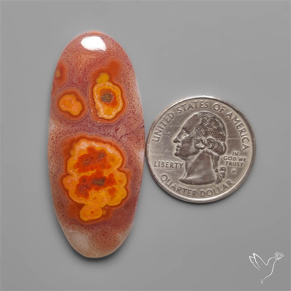 Selected Botryoidal Seam Agate Cabochon