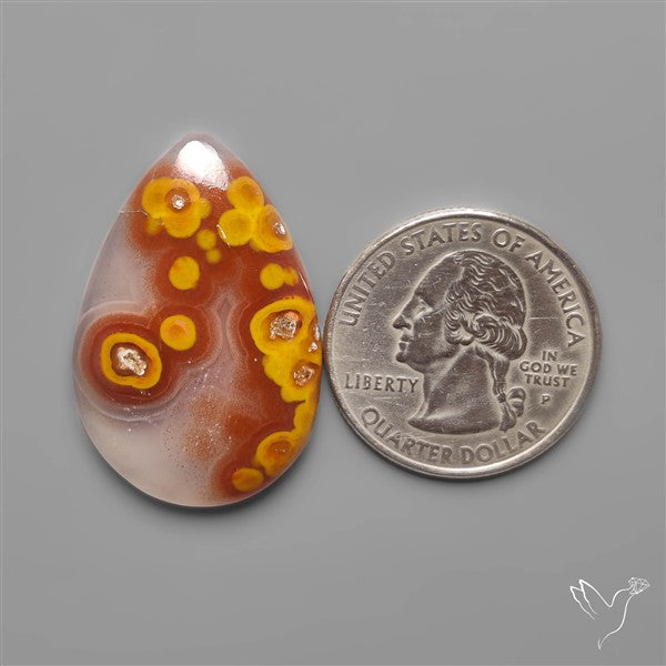 Selected Botryoidal Seam Agate Cabochon