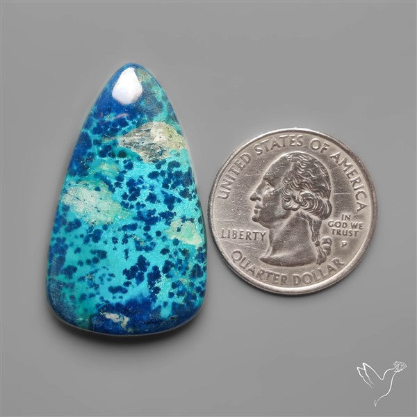Azurite Shattuckite Cabochon (rare dotted pattern Azurites)