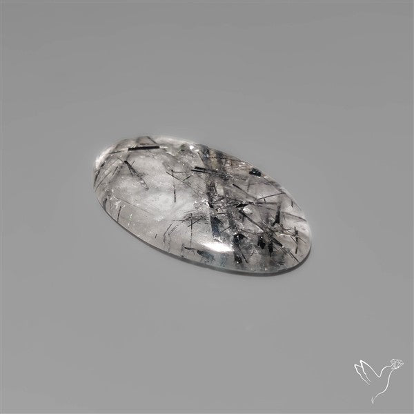 Black Tourmalinated Quartz Cabochon