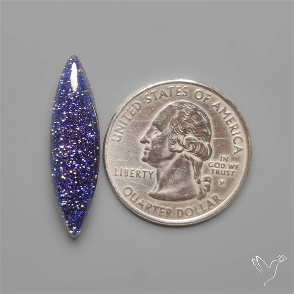 Blue Goldstone Doublet