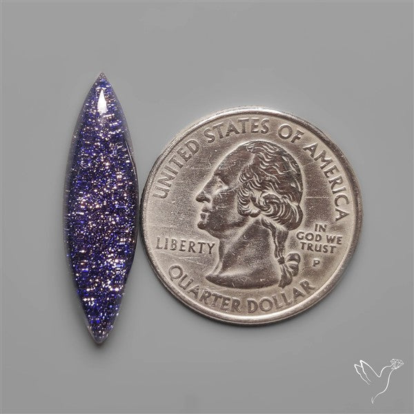 Blue Goldstone Doublet