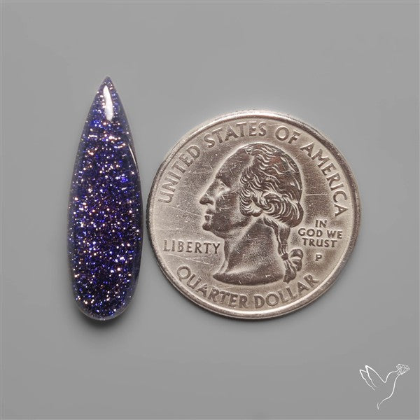 Blue Goldstone Doublet