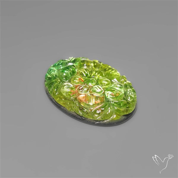 Dichroic Glass Mughal Carving Doublet