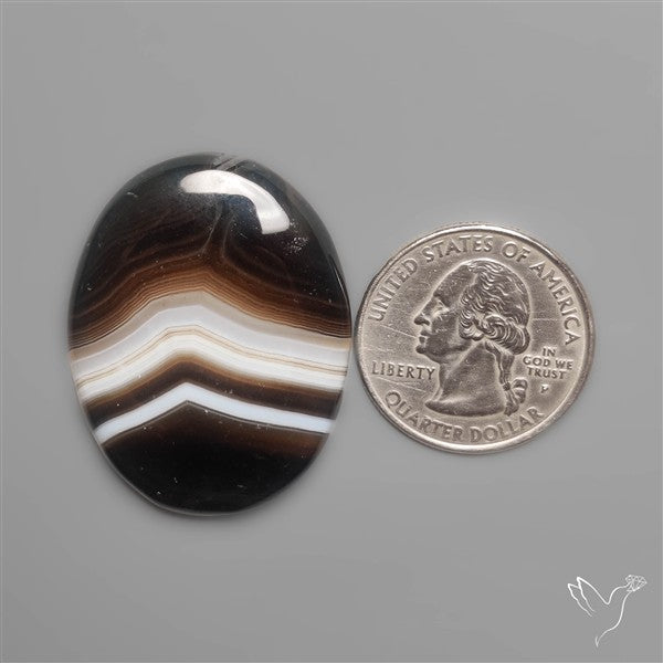 Banded Tuxedo Agate Cabochon