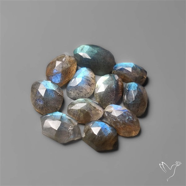 Rose Cut Labradorites Lot