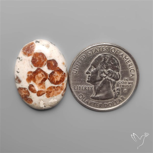 Garnet In Limestone Cabochon