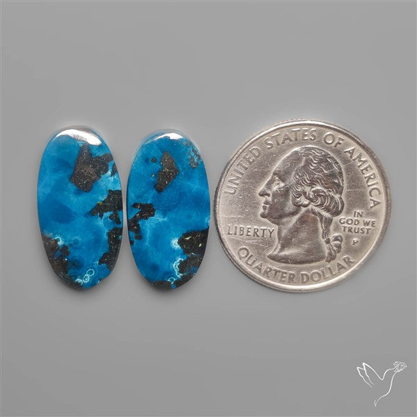 Gem Azurites Pair