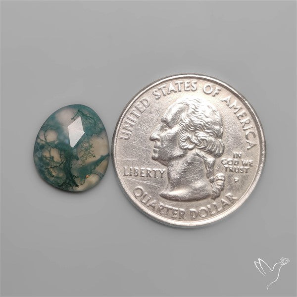 Rose Cut Moss Agate