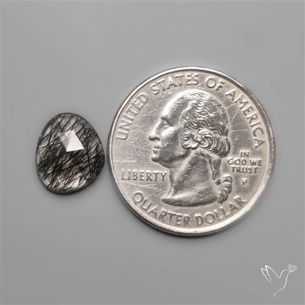 Rose Cut Black Rutile Quartz
