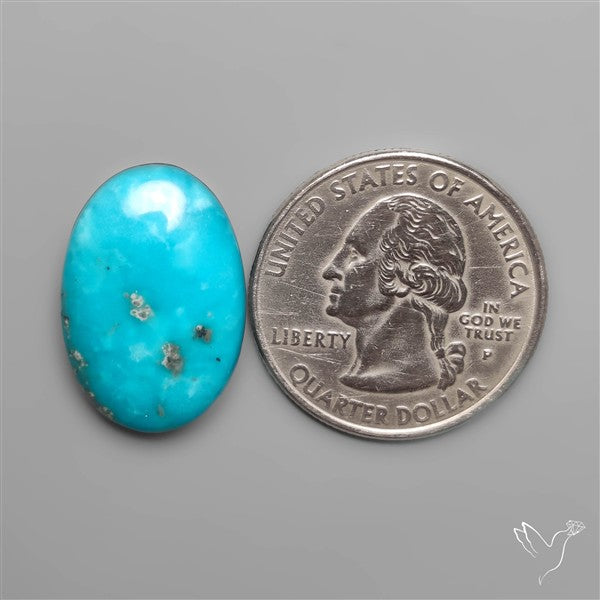 Morenci Turquoise Cabochon With Pyrite Inclusions