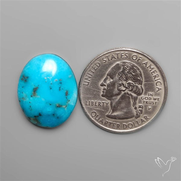 Morenci Turquoise Cabochon With Pyrite Inclusions