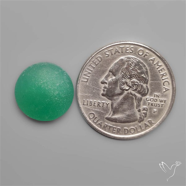 Matte Chrome Chalcedony Cabochon