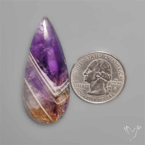 Chevron Amethyst Cabochon