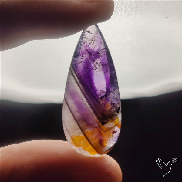 Chevron Amethyst Cabochon
