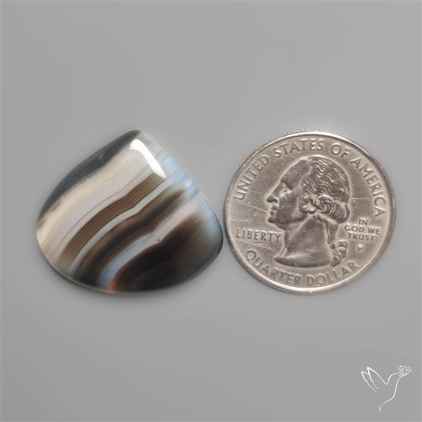 Black Banded Agate Cabochon