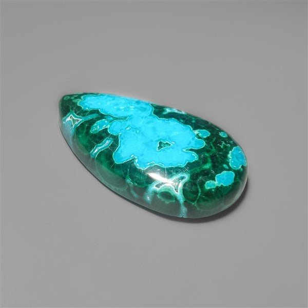 Chrysocolla In Malachite Cabochon