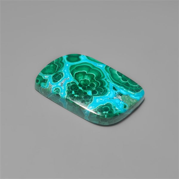 Chrysocolla In Malachite Cabochon