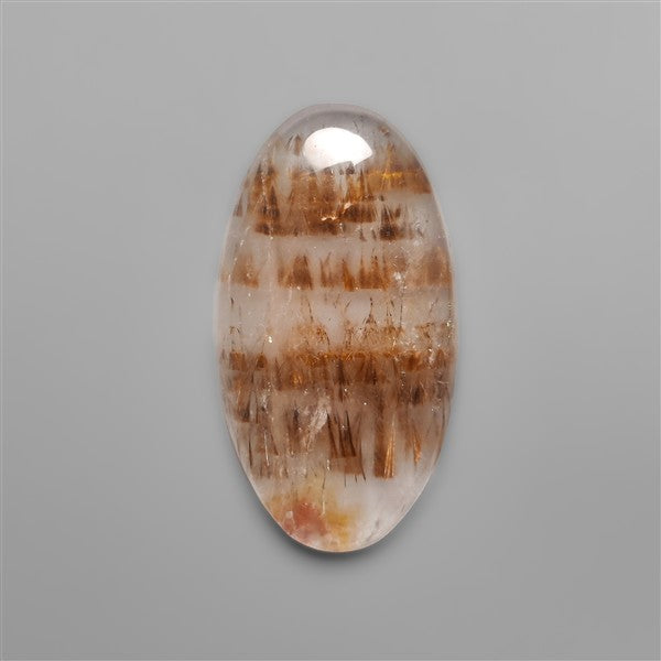 Cacoxenite in Quartz Cabochon