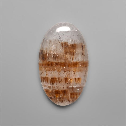 Cacoxenite in Quartz Cabochon
