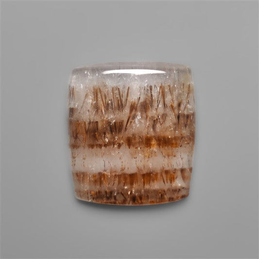 Cacoxenite in Quartz Cabochon