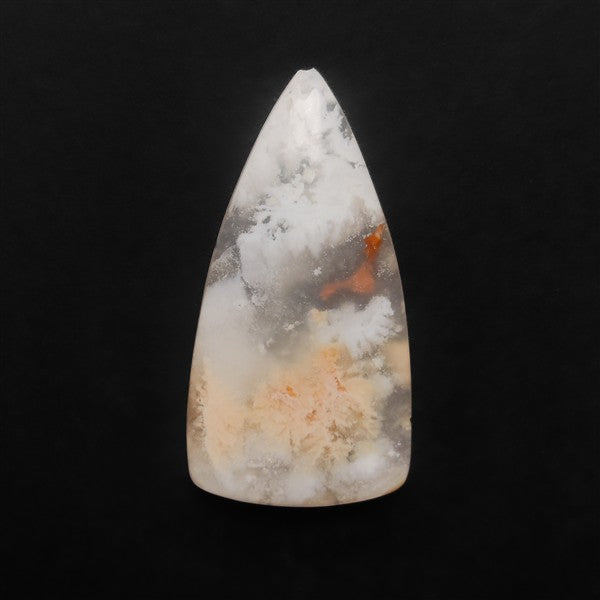 Stinking Water White Plume Agate Cabochon