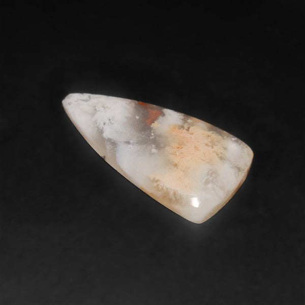 Stinking Water White Plume Agate Cabochon