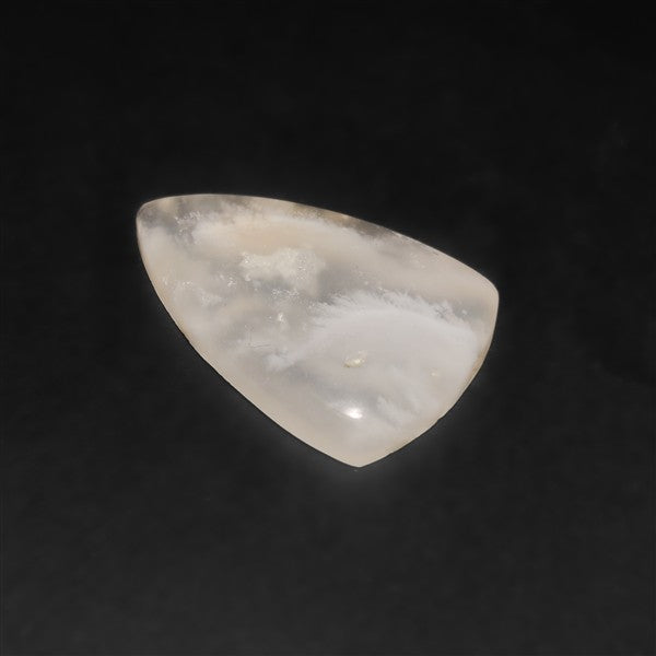 Stinking Water White Plume Agate Cabochon