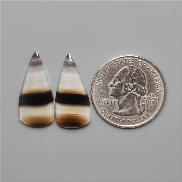 Black Banded Agates Pair