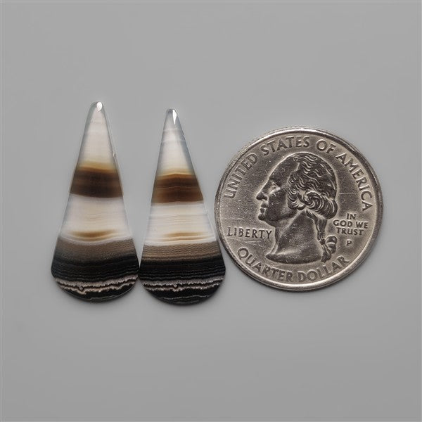Black Banded Agates Pair