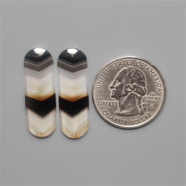 Black Banded Agates Pair