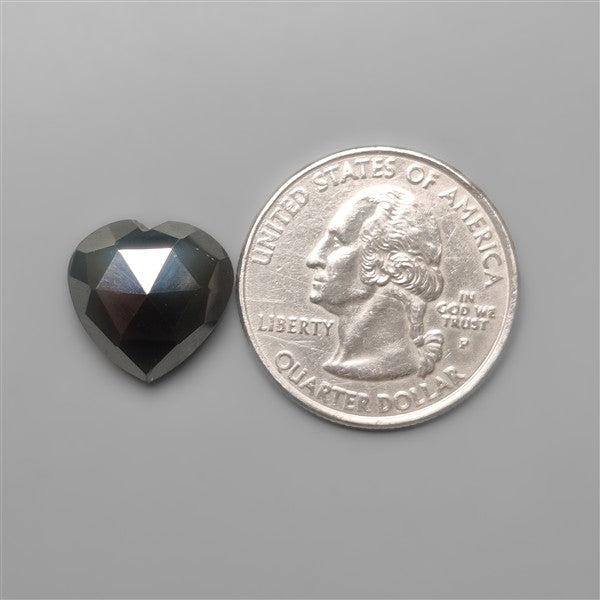 Rose Cut Hematite Heart