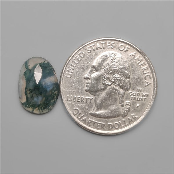 Rose Cut Moss Agate