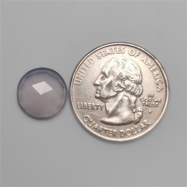 Rose Cut Namibian Chalcedony Round