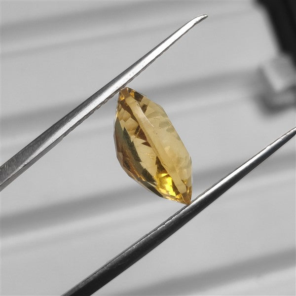 Millenium Cut Faceted Green Gold Lemon Quartz