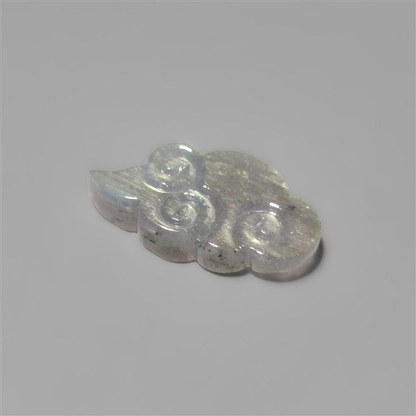 Labradorite Cloud Carving with Anime type curved Cloud